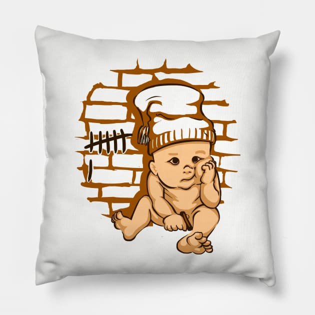 Baby in prison Pillow by Lima's