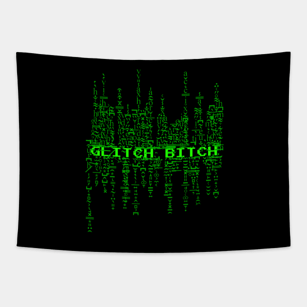 Glitch Bitch Tapestry by Wyrneck