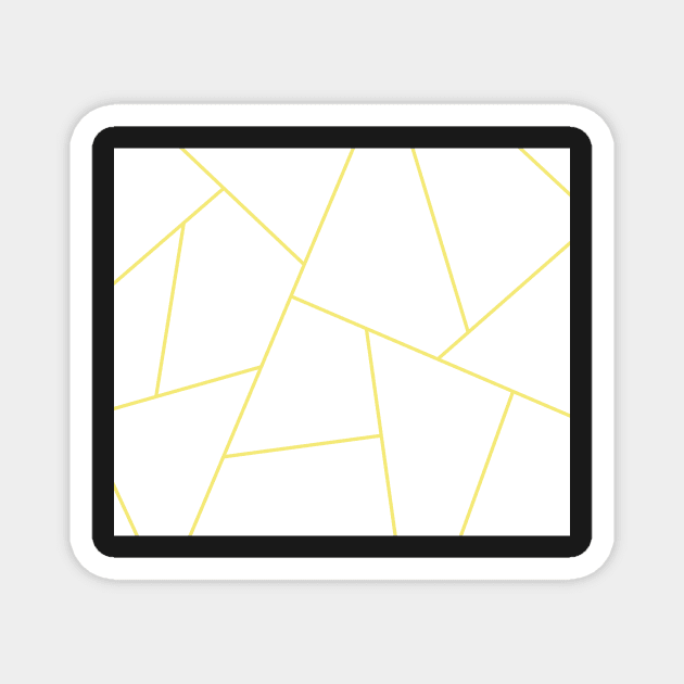 Abstract geometric pattern - gold and white. Magnet by kerens