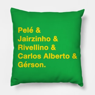 1970 Brazil World Cup Yellow Pillow