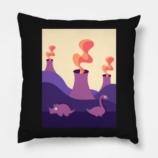 Dinos and Volcanos Pillow