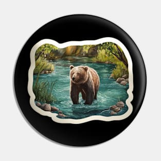 Tranquil Waters: The Forest Guardian Pin