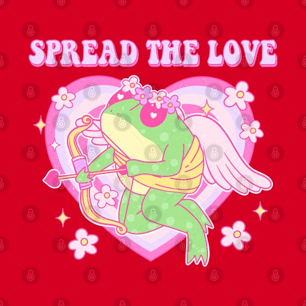 Frog In Love Cupid Frog Spread The Love Couples Love by Pop Cult Store