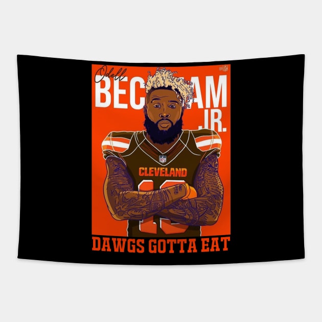 Odell Beckham Player Tapestry by Dewper