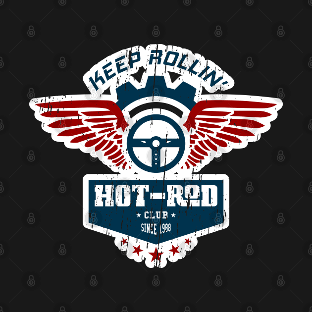 Hotrod Club badge with wings by CC I Design