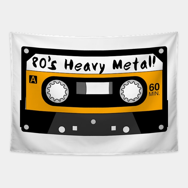 80’s Heavy Metal Tape Tapestry by MessageOnApparel