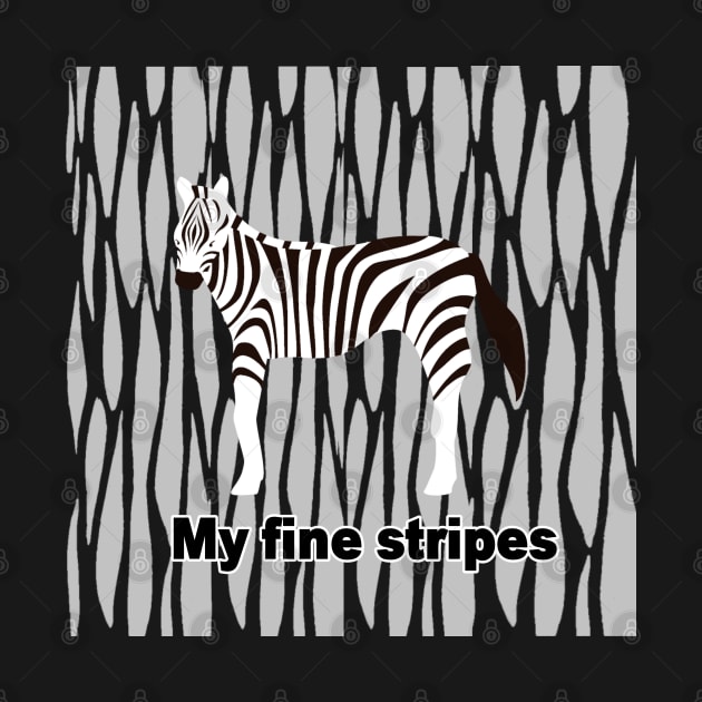 fine stripes,zebra,GRAY by zzzozzo