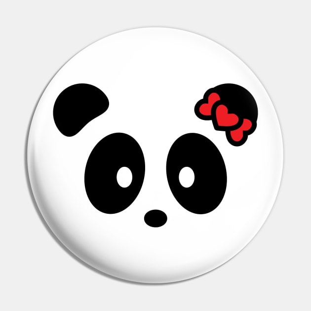 Panda Girl Face Bambu Brand Bear Anime Cartoon Pin by Bambu