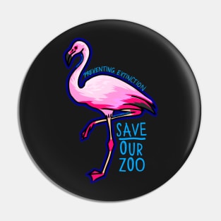 Day 14- Cartoon Chilean Flamingo Pin