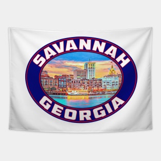 Savannah Georgia Vintage Travel Vacation Luggage Tapestry