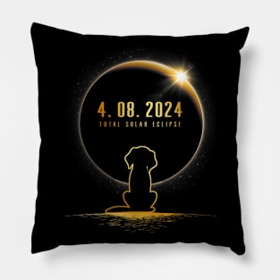 Total Solar Eclipse Dog April 8 2024 Totality Astronomy Gift For Men Women Pillow