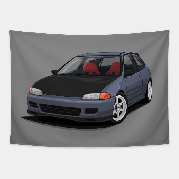 Civic EG hatch grey Tapestry by ArtyMotive