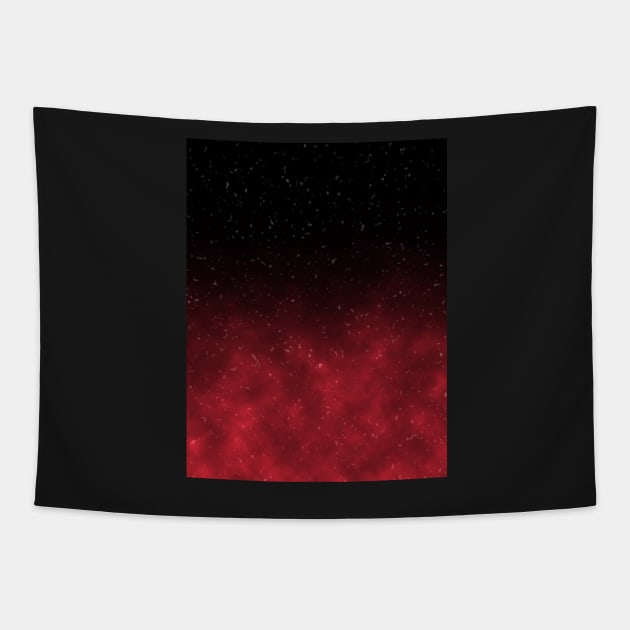 Red Galaxy Tapestry by cherubi19