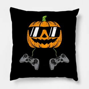 Halloween Jack O Lantern Gamer Funny Video Games Pillow