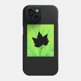 Maple leaf silhouette - Wood sign - The Five Elements Abstract  Symbol Phone Case