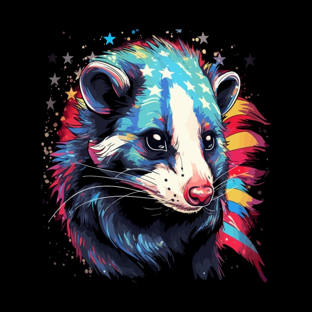 Patriotic Opossum by JH Mart