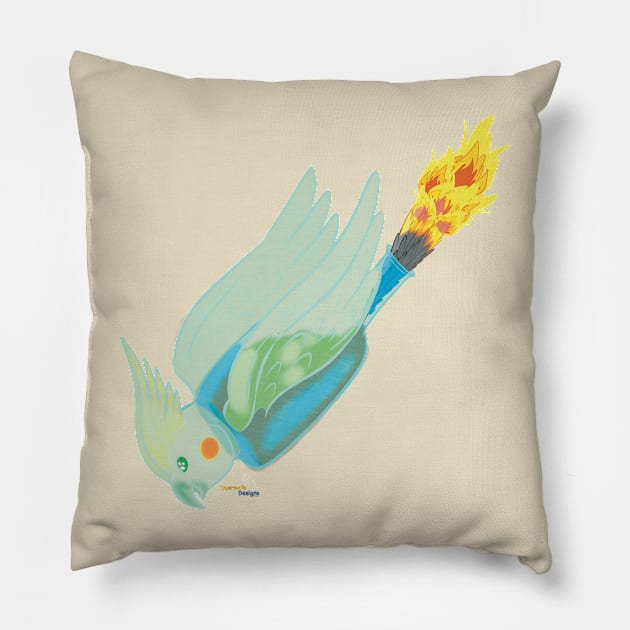 Punimals: Molotov Cockatiel Pillow by tygerwolfe