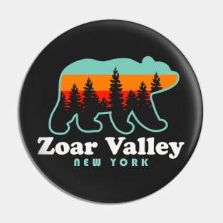 Zoar Valley New York Bear Souvenir Gift Sunrise Pin