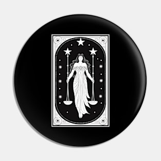 Themis Tarot Card Astrology Occult Mystical Pin