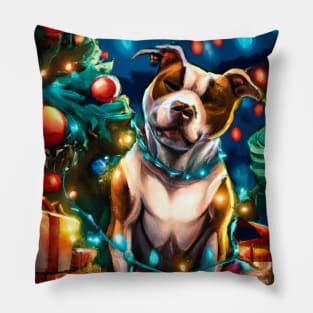 Cute American Staffordshire Terrier Drawing Pillow