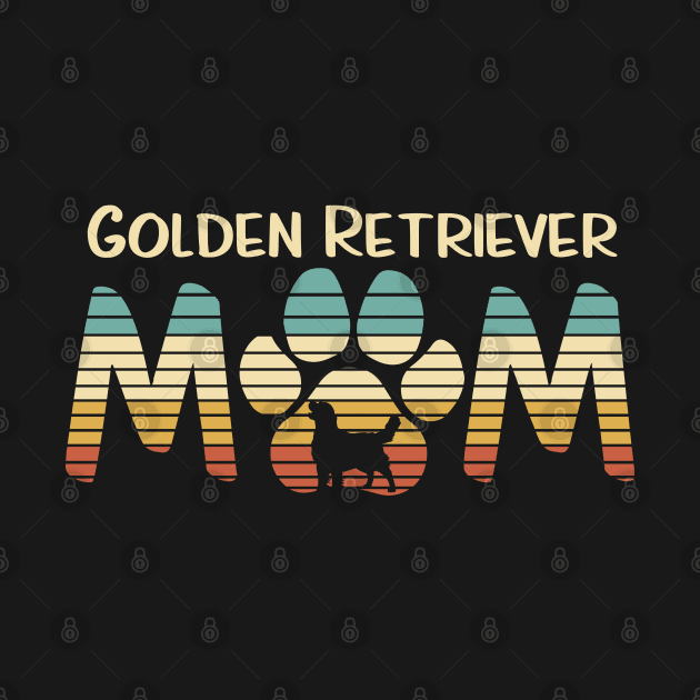 Golden Retriever - Cute Funny Retro Dog Mom Gift by clickbong12