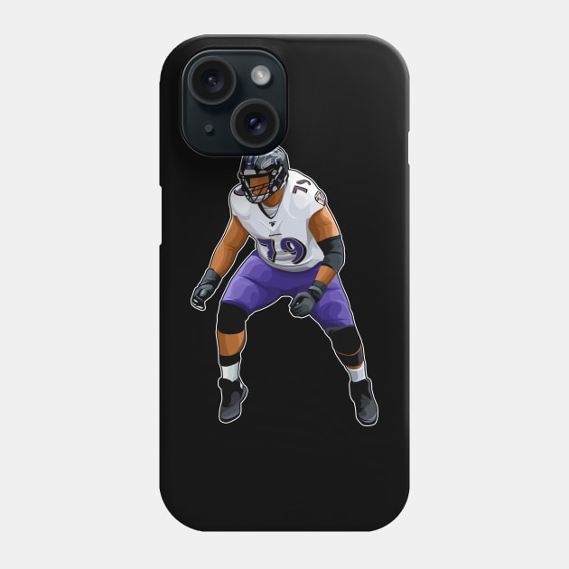 Ronnie Stanley #79 Get Ready Phone Case by RunAndGow