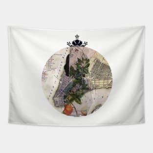 New York City Vintage Map Tapestry