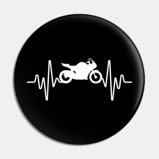 Motorcycle Heartbeat EKG Pin