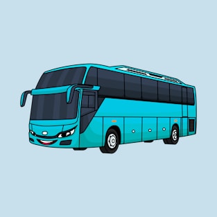 Modern passenger bus cartoon illustration T-Shirt