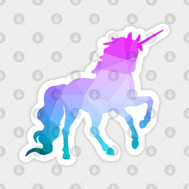 Abstract Unicorn Blue Pink Magnet by Shawnsonart