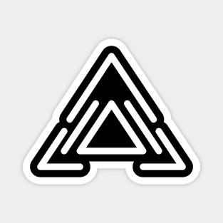 Minimal Triangle Design Black Magnet