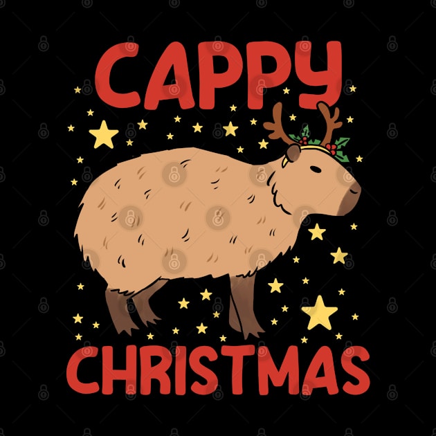 Cappy Christmas a fun Christmas capybaras ready for the holidays by Yarafantasyart