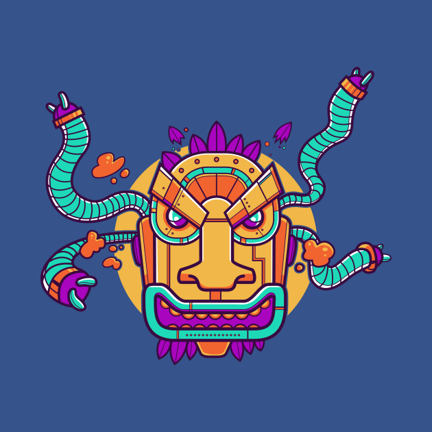 Mecha Tiki Mask by strangethingsa