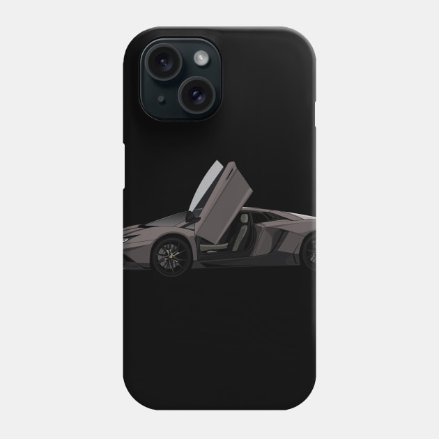 Grey Supercar Phone Case by dipurnomo