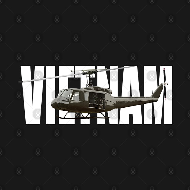 Bell UH-1 Iroquois Huey Vietnam Veteran by Dirty Custard Designs 