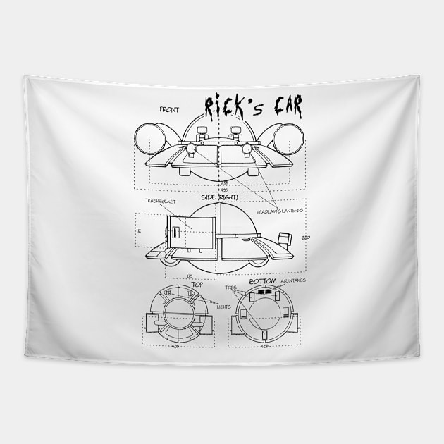 Rick's car Tapestry by sisidsi