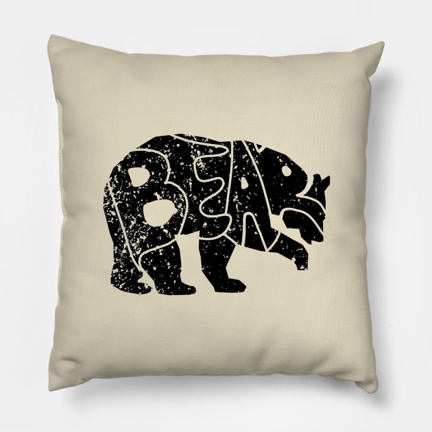 Bear Logo (Distressed) Pillow by TaliDe