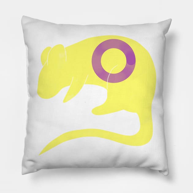 Intersex Pride Rat Pillow by Salamenca