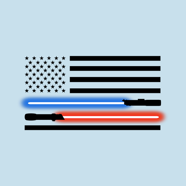 Light saber American flag Horizontal by turborx