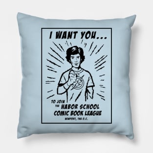 Harbor School Comic Book League Pillow