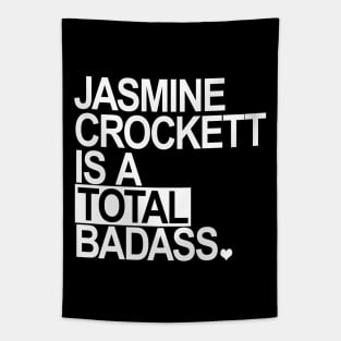 Jasmine Crockett is a total badass - white box Tapestry