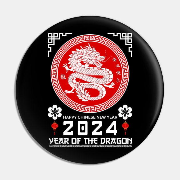 Chinese Lunar New Year 2024 - Year of the Dragon Pin by Danemilin