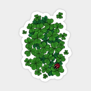 Ladybug and clovers Magnet