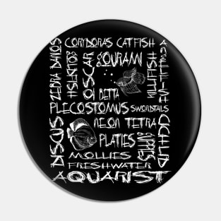 Aquarist Gifts Hobbyist Freshwater Aquarium Fishes Biologist Pin