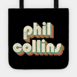 Retro Vintage Rainbow Phil Letters Distressed Style Tote