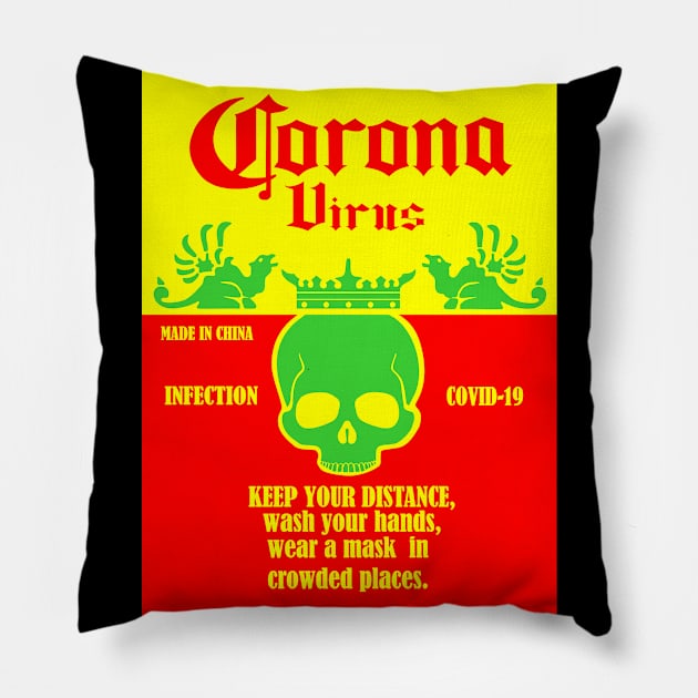 coronavirus Pillow by Dimedrolisimys