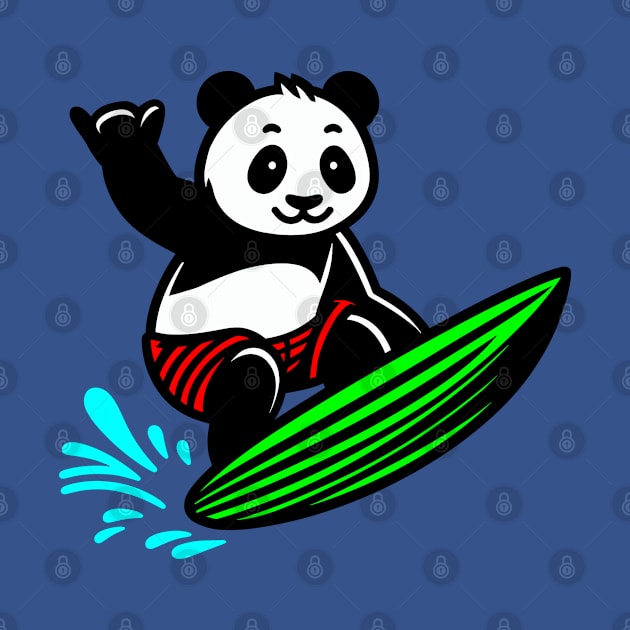 Surfing Panda by KayBee Gift Shop