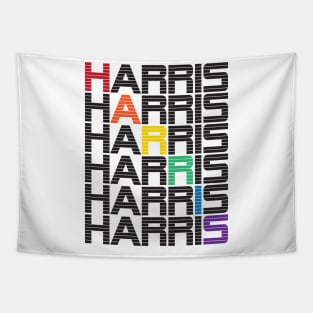 HARRIS rainbow text stacks Tapestry