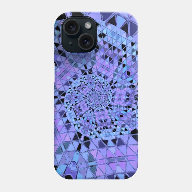 Purple Mosaic Girly Spiral Phone Case by Moon Art