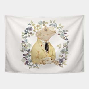 The White Lizard Gentleman Tapestry